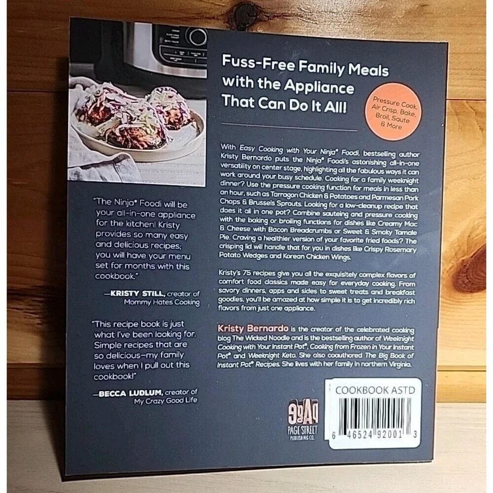 Easy Cooking with Your Ninja Foodi by Kristy Bernardo 75 Recipes Cookbook New